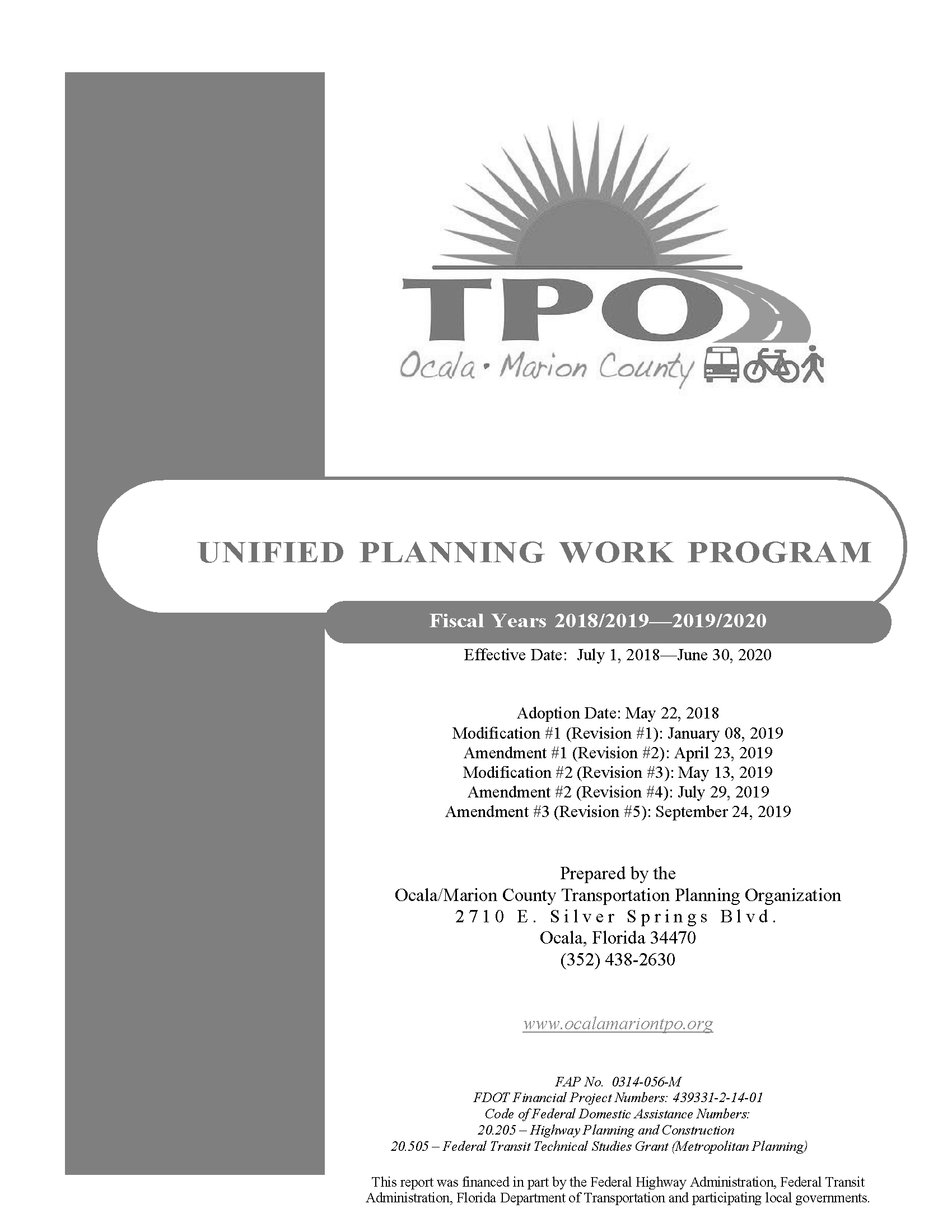 Current Unified Planning Work Program